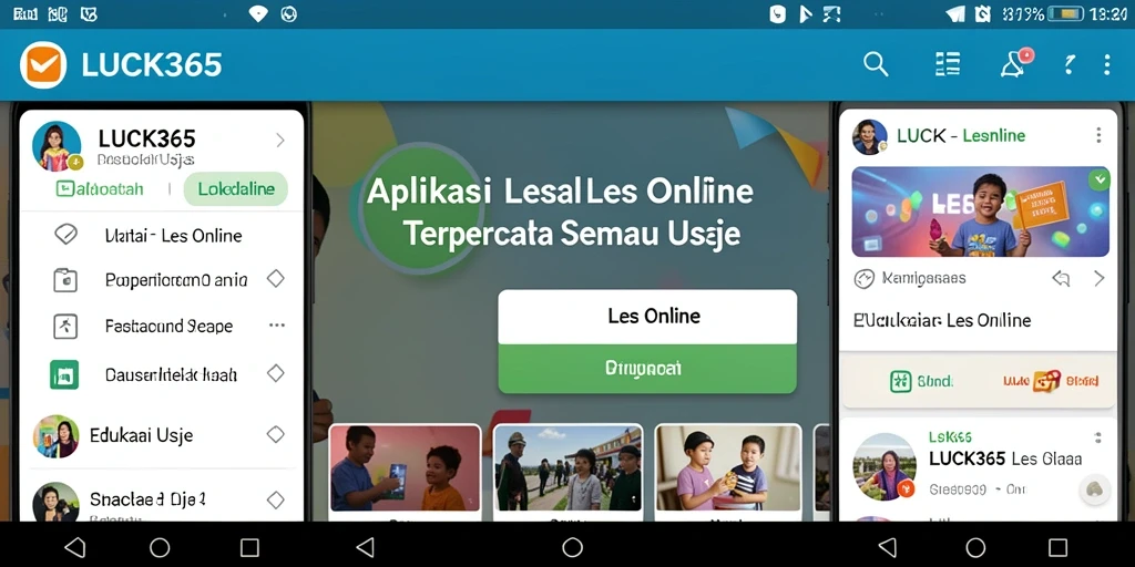Antarmuka LUCK365 yang ramah pengguna untuk Les Online.