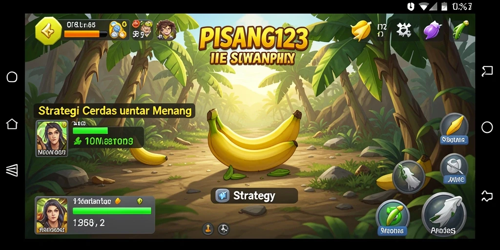 Tampilan antarmuka pengguna PISANG123 yang dinamis dan strategis.