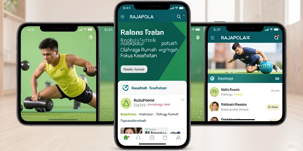 Antarmuka pengguna RAJAPOLA yang intuitif untuk olahraga rumah.