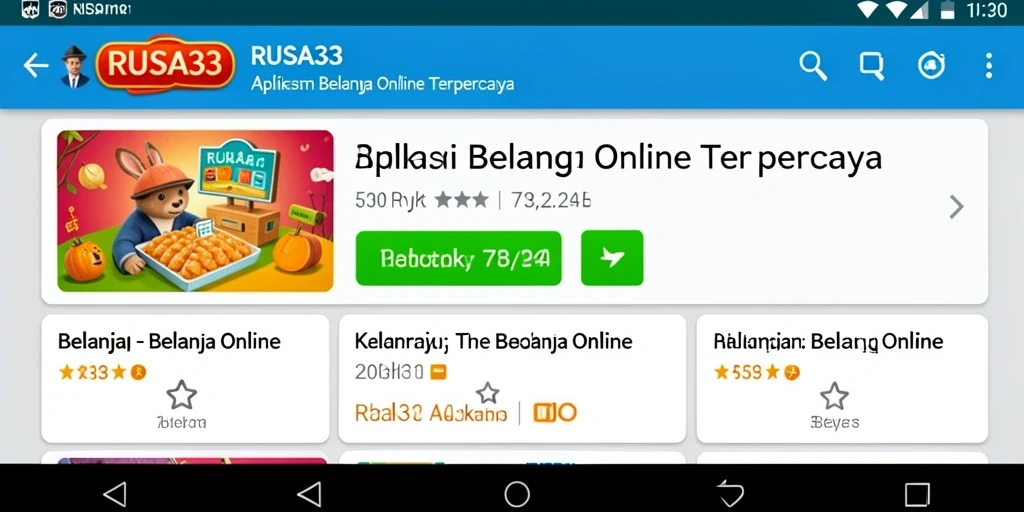 Tampilan antarmuka RUSA33 yang menarik dan fungsional untuk belanja online.