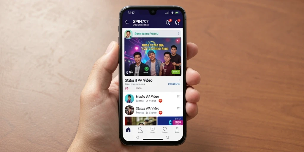 Antarmuka SPIN707 yang menarik dengan koleksi video status WA.