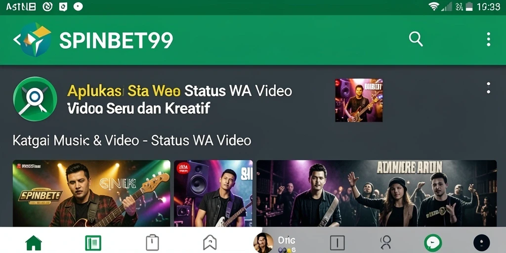 Antarmuka SPINBET99 yang ramah pengguna untuk membuat Status WA Video.
