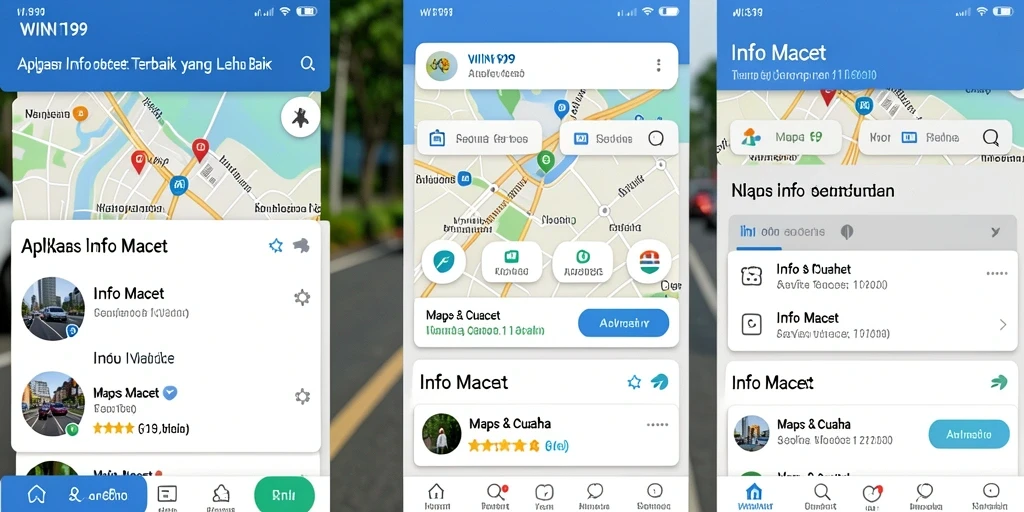 Antarmuka WIN199 menampilkan peta dengan informasi kemacetan terkini.