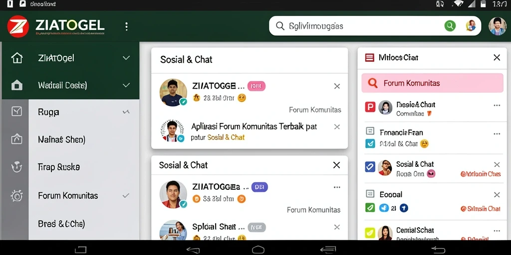 Antarmuka ZIATOGEL yang menarik dan intuitif